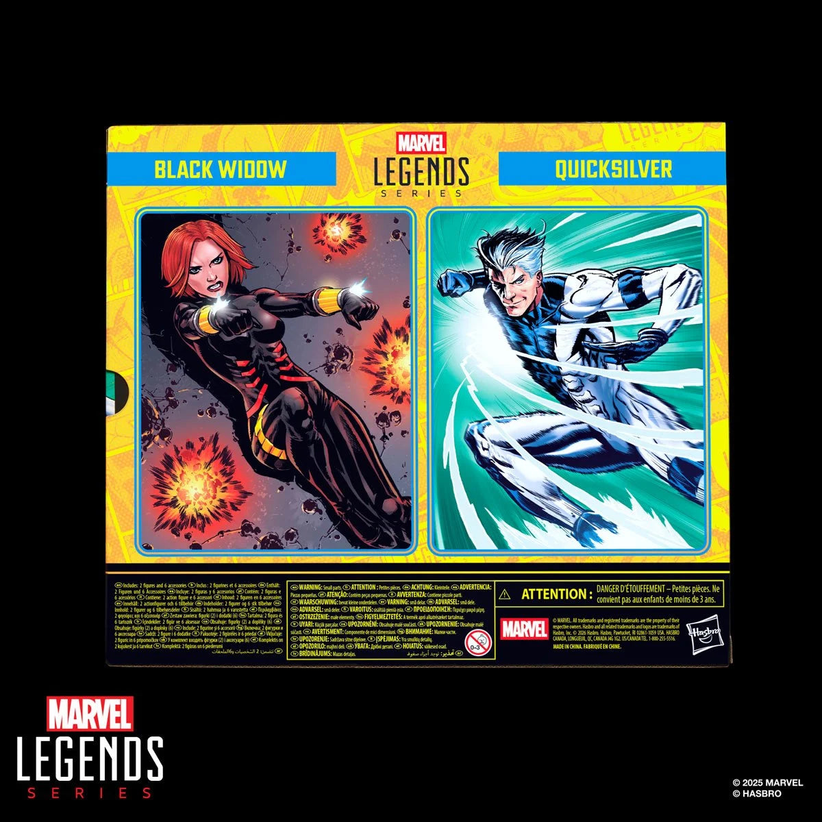 Avengers Marvel Legends Series Black Widow and Quicksilver 6-Inch Action Figures