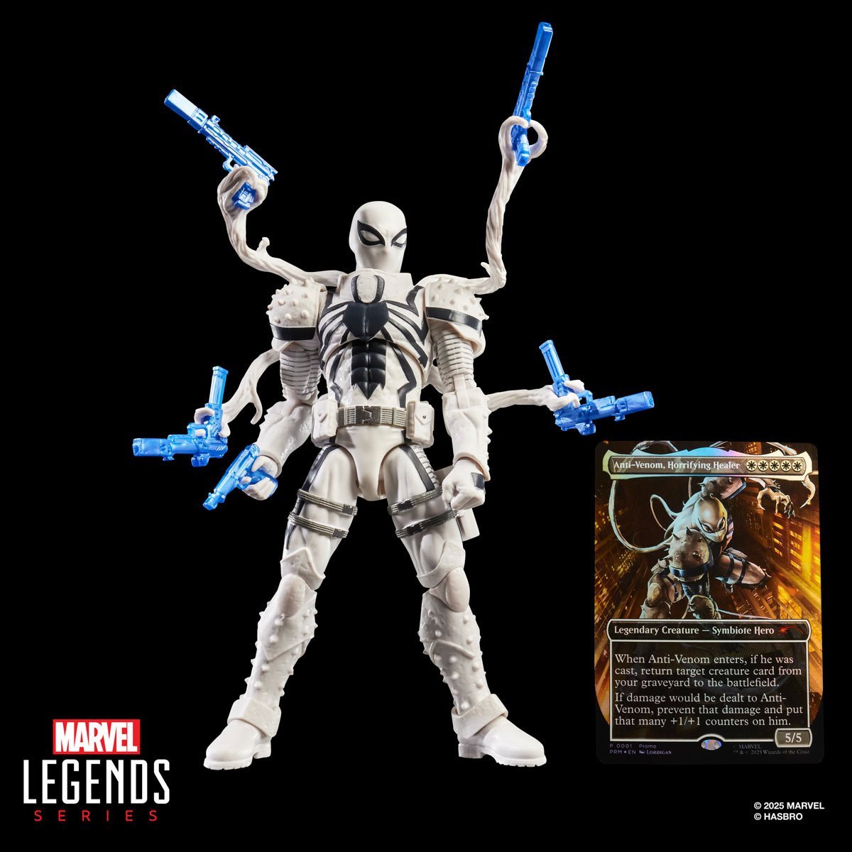 Spider-Man Marvel Legends Magic: The Gathering Agent Anti-Venom 6-Inch Action Figure and Card
