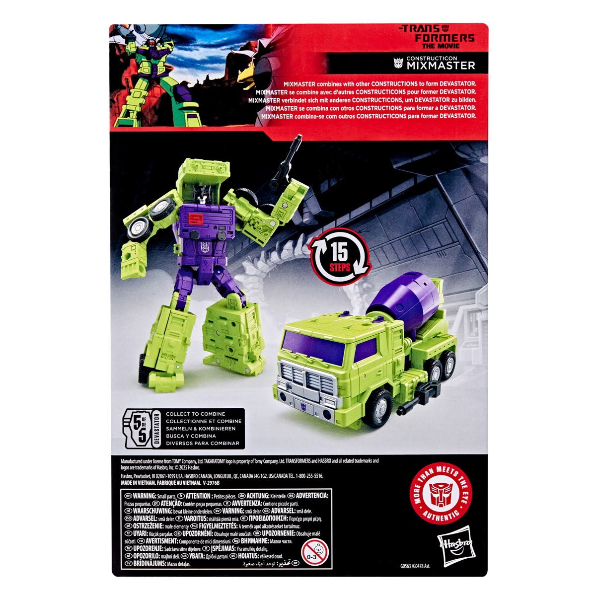 Transformers Studio Series 86 Voyager Class Transformers: The Movie Constructicon Mixmaster Action Figure