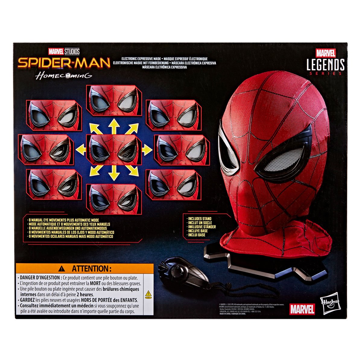 Marvel Legends Series Spider-Man: Homecoming Electronic Expressive Mask