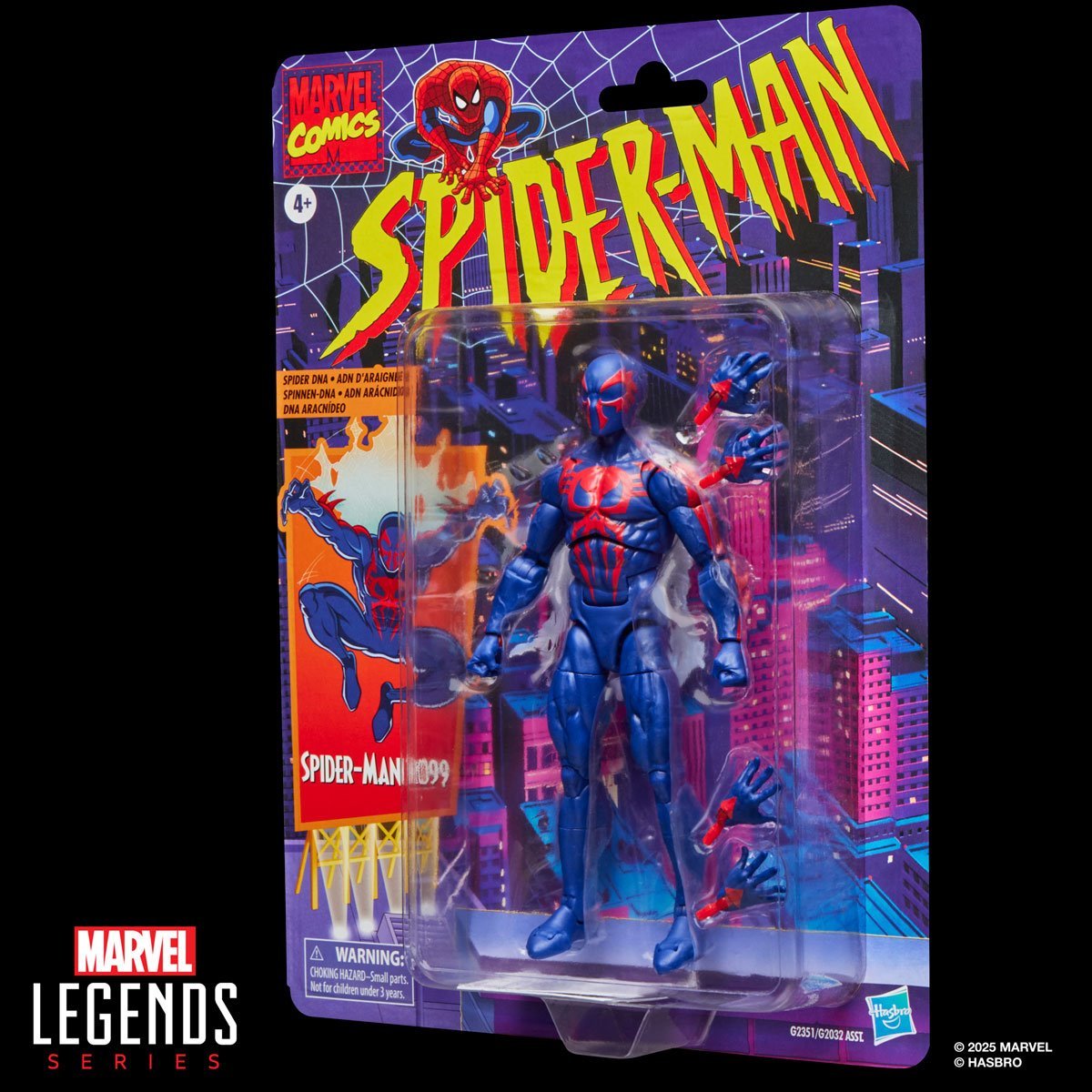 Spider-Man Marvel Legends Retro Cardback Spider-Man 2099 6-Inch Action Figure