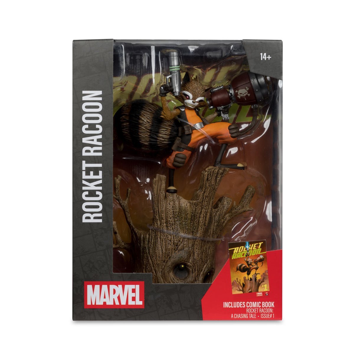 Marvel Rocket Racoon A Chasing Tale #1 1:6 Scale Posed Figure with Scene and Comic