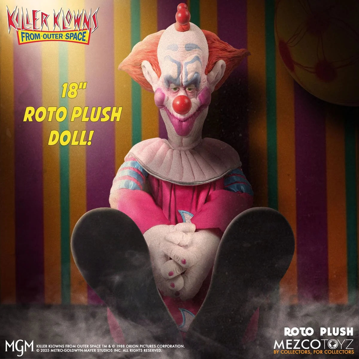 Killer Klowns From Outer Space Slim Mezco Designer Series 18-Inch Roto Plush Doll