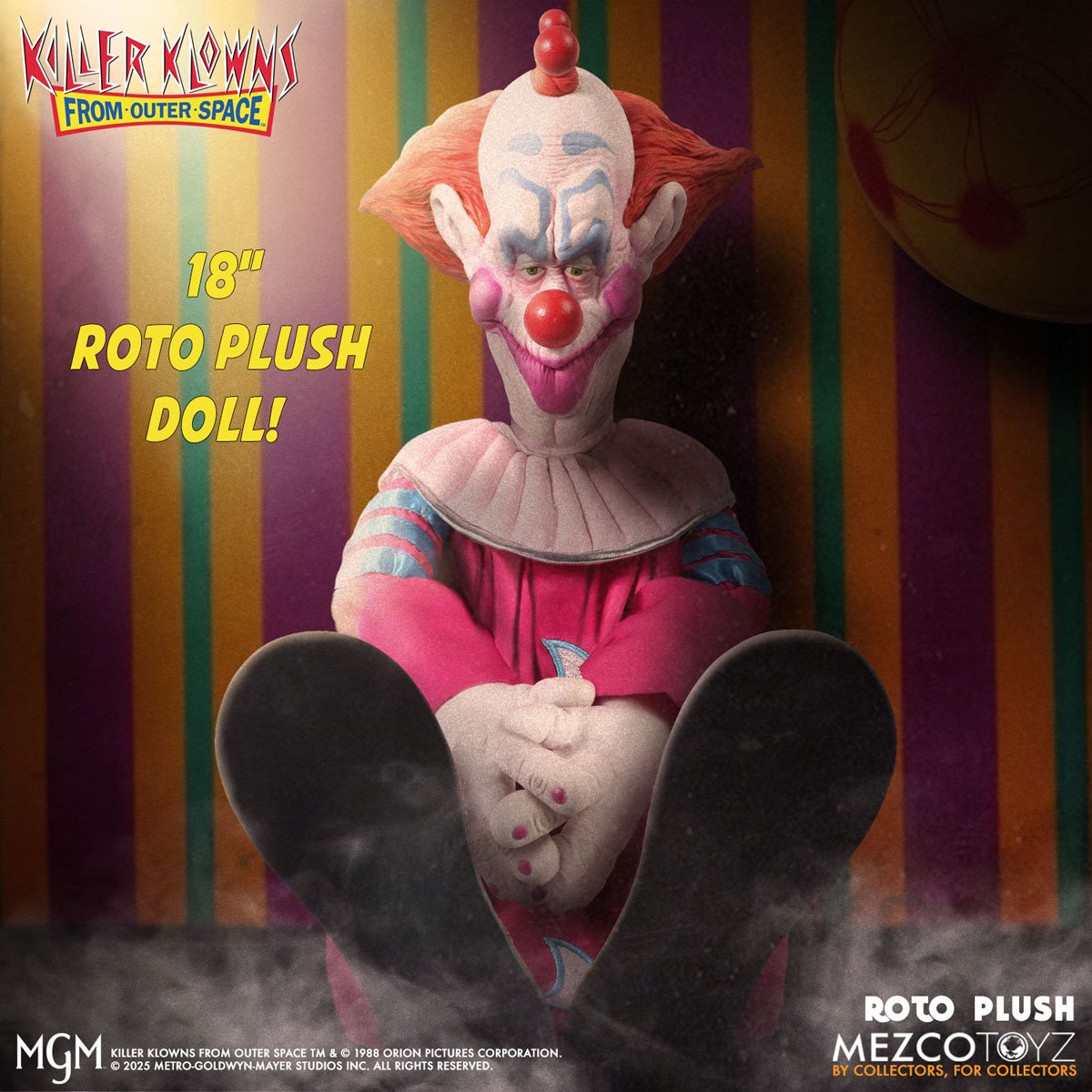 Killer Klowns From Outer Space Slim Mezco Designer Series 18-Inch Roto Plush Doll