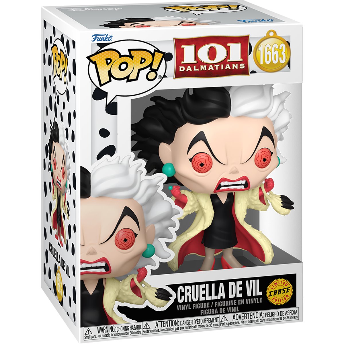 Pop! 101 Dalmatians: Cruella De Vil 1/6 Odds in Chase