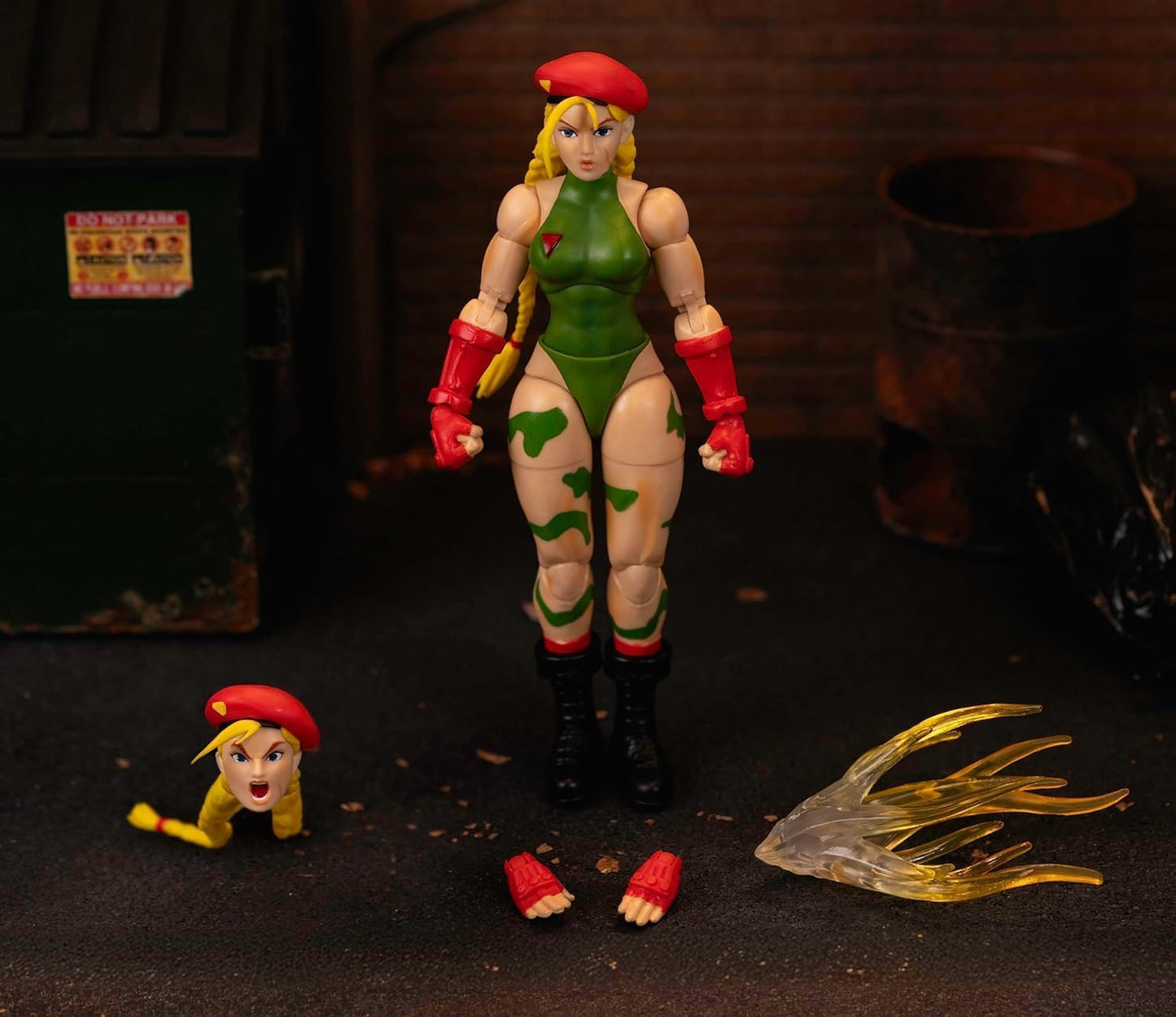 Collectible Figures Compatible with Jada Toys Street Fighter II Cammy Action Figure, 6 inches, 1:12 Scale, Interchangeable Heads, Hands & Accessories 34690