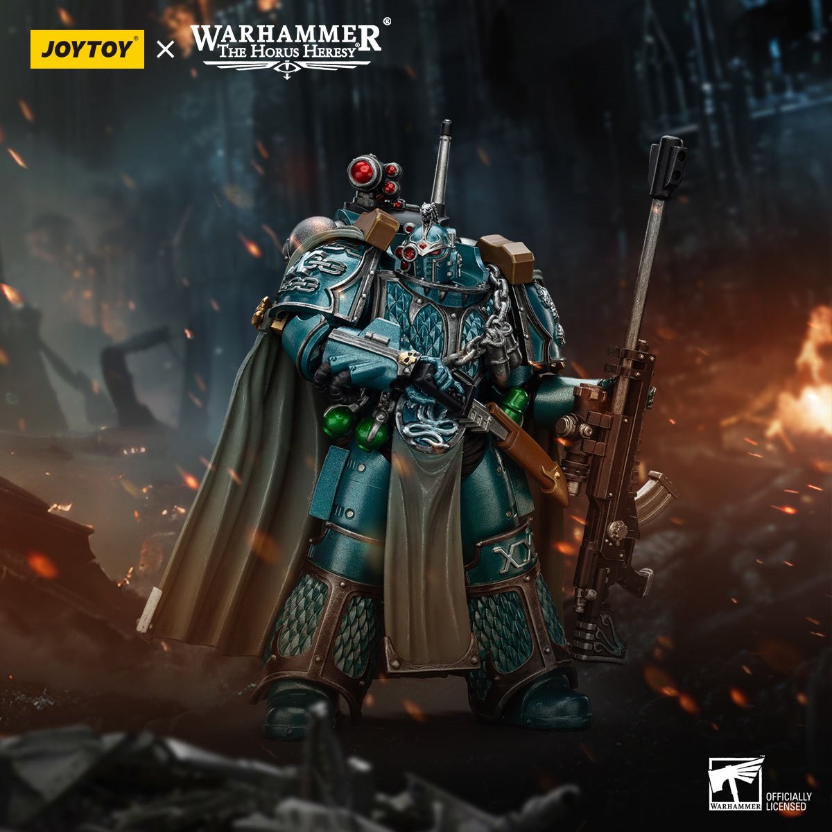 Warhammer The Horus Heresy Alpha Legion Exodus with Sniper Rifle 1:18 Scale Action Figure