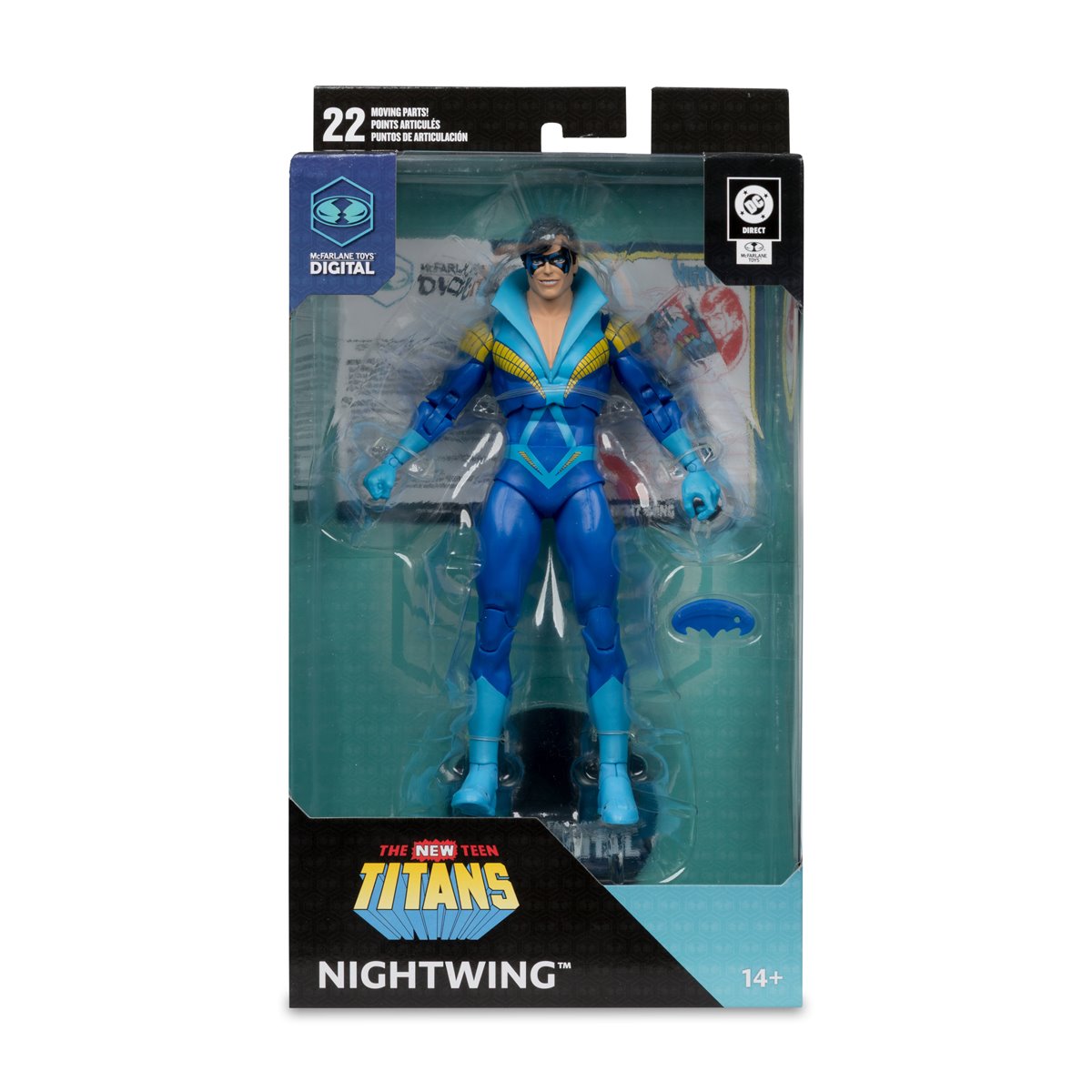DC Direct Wave 5 Nightwing Teen Titans 7-Inch Scale Action Figure with Digital Collectible
