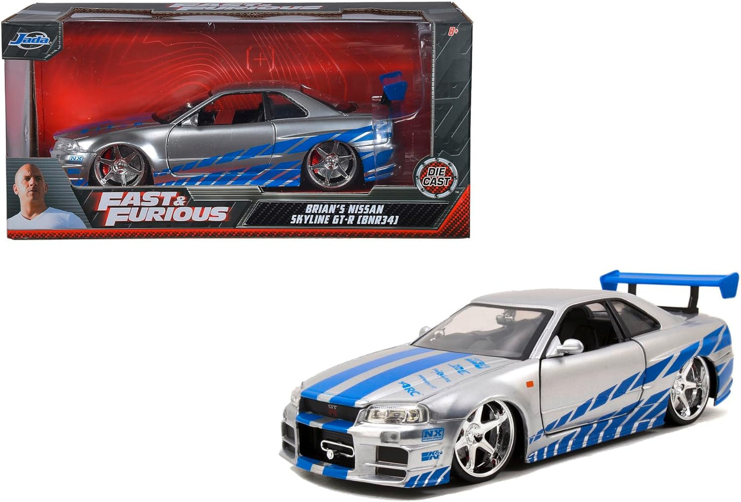 Fast & Furious Brian’s 2002 Nissan Skyline R34 Die-cast Car