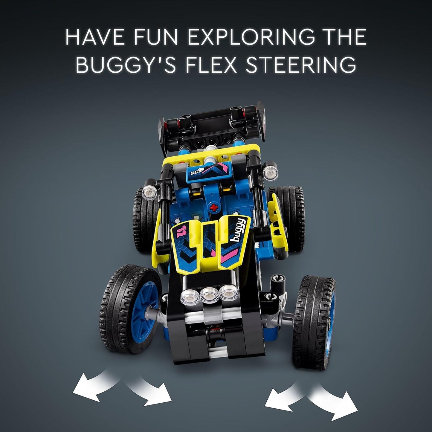 LEGO Technic Off-Road Race Buggy Buildable Car Toy Featuring Moving 4-Cylinder Engine and Working Suspension