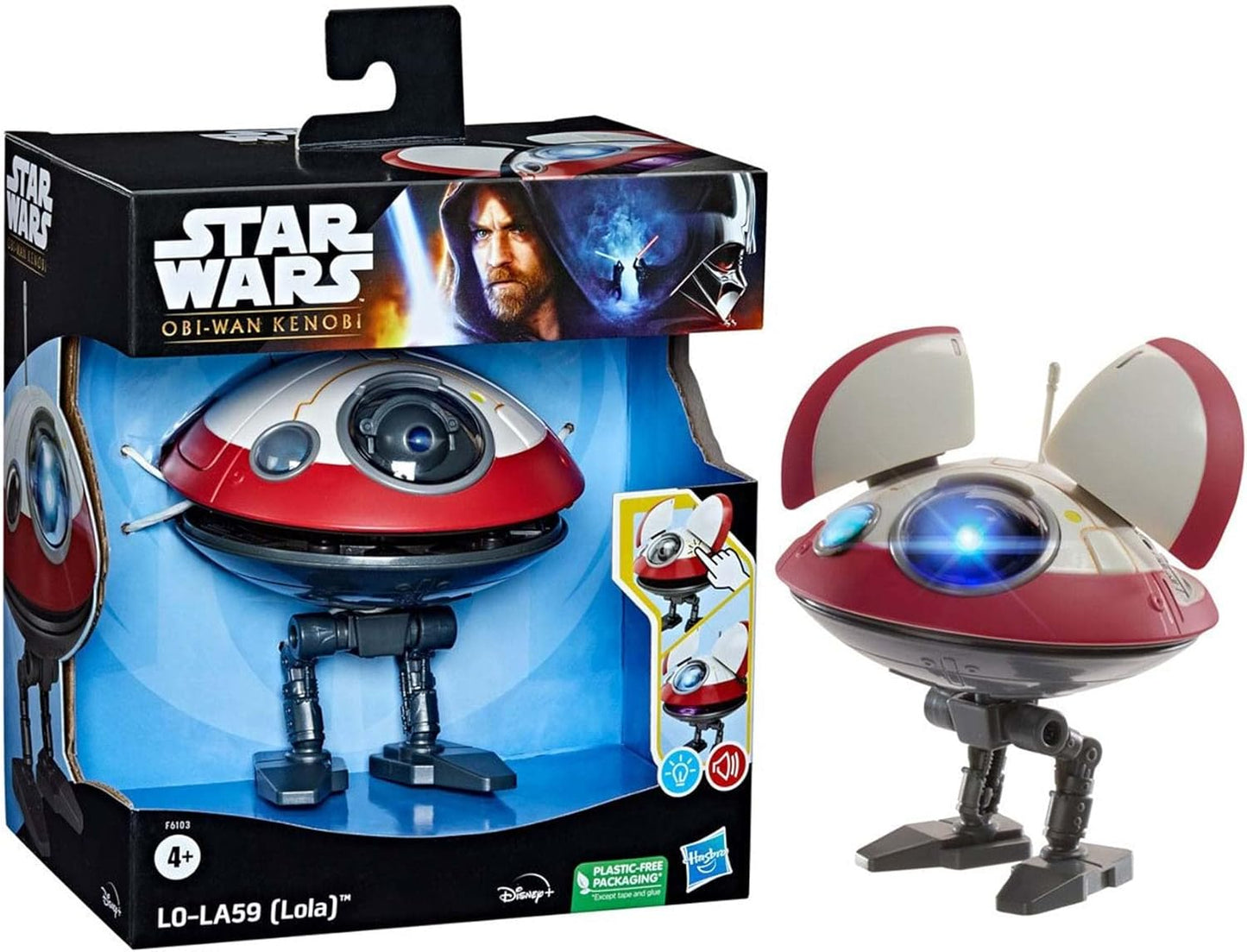 Star Wars L0-LA59 (Lola) Droid Toy, OBI-Wan Kenobi Series-Inspired, Interactive Toys