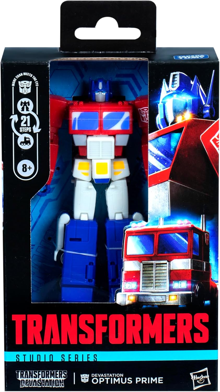 Transformers Toys Studio Series Deluxe Class Devastation Optimus Prime, 4.5-inch Converting Action Figure