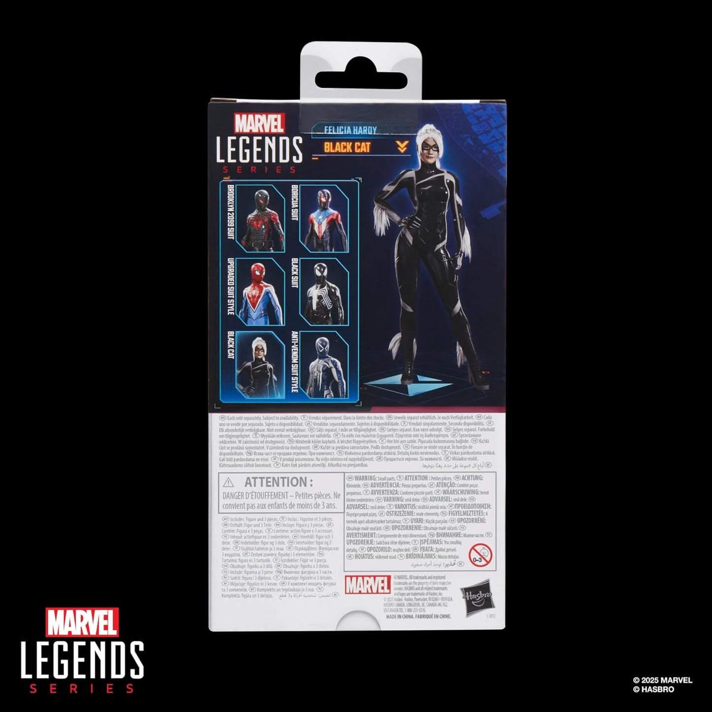 Spider-Man Marvel Legends Series Gamerverse Black Cat Felicia Hardy, 2 Video Game-Inspired Collectible 6 Inch Action Figure