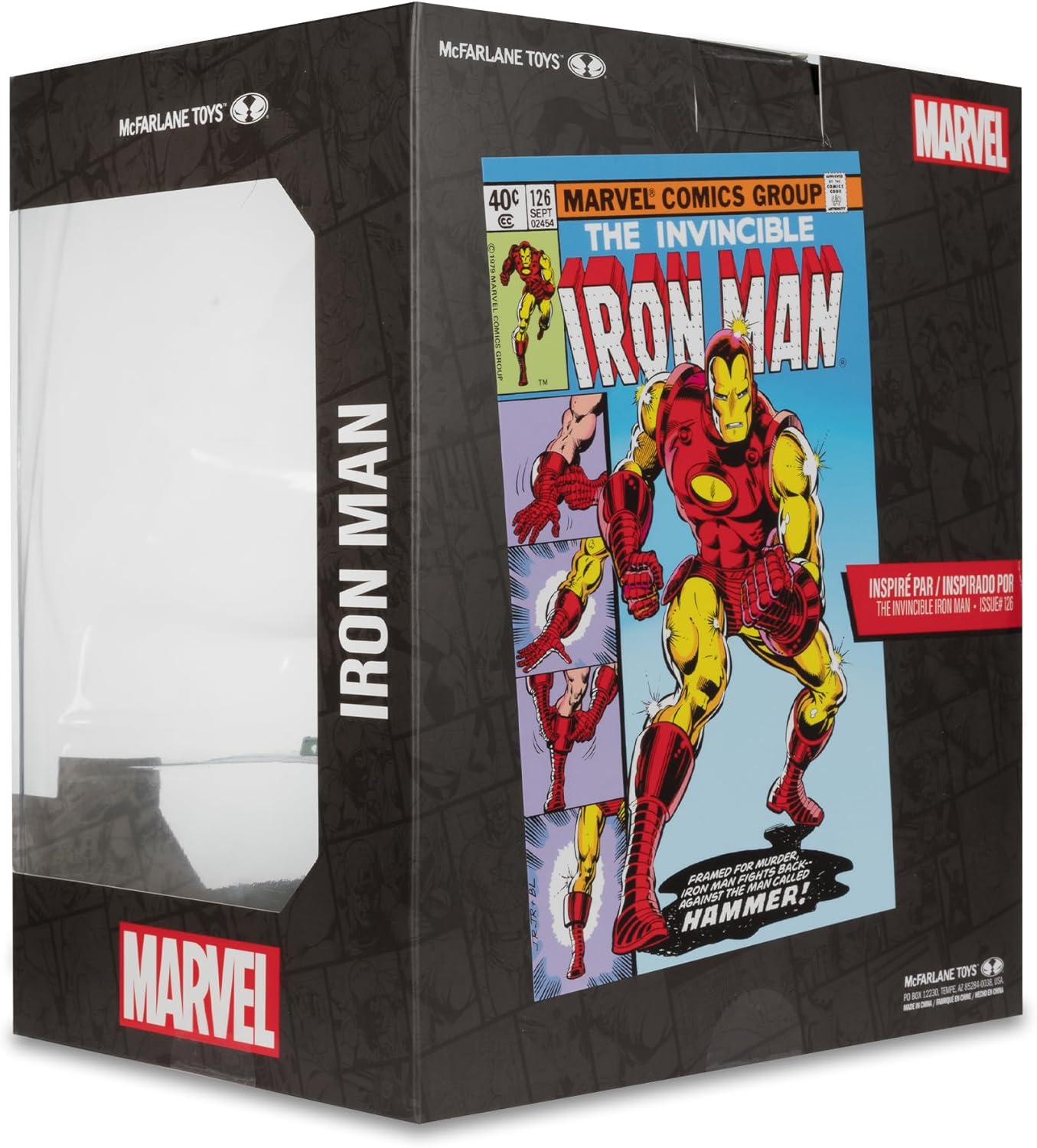 McFarlane Toys - Marvel Iron Man 1:10th Scale Posed Figure with Scene (The Invincible Iron Man #126)