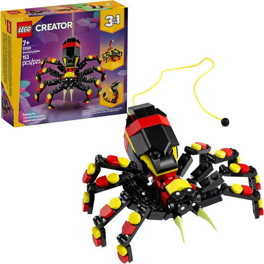 LEGO Creator 3 in 1 Wild Animals Surprising Spider Toy - Building Toy with 3 Build Options, Spider, Scorpion, or Snake