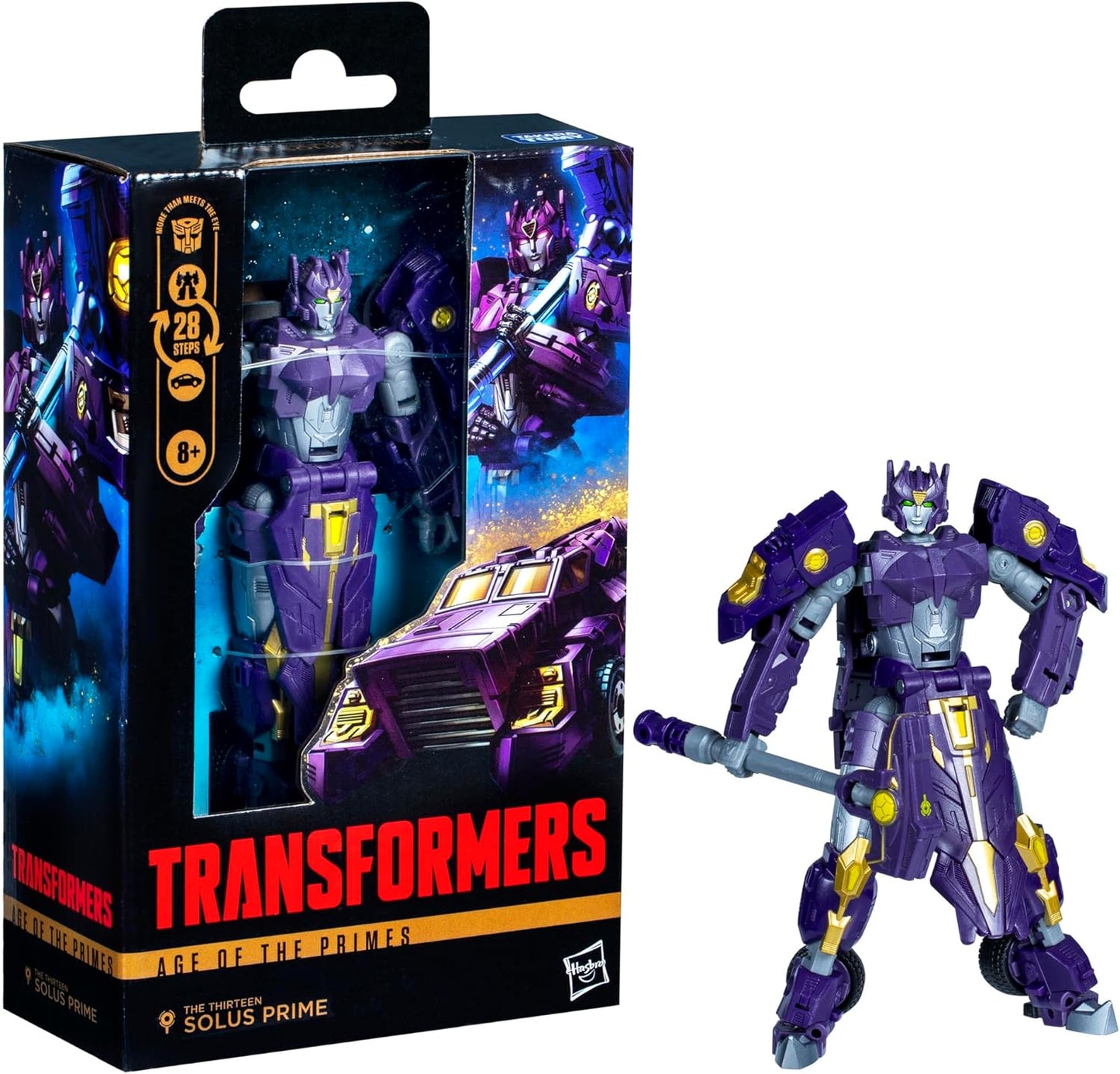 Transformers Age of The Primes Deluxe Class The Thirteen Solus Prime, 5.5-inch Converting Action Figure