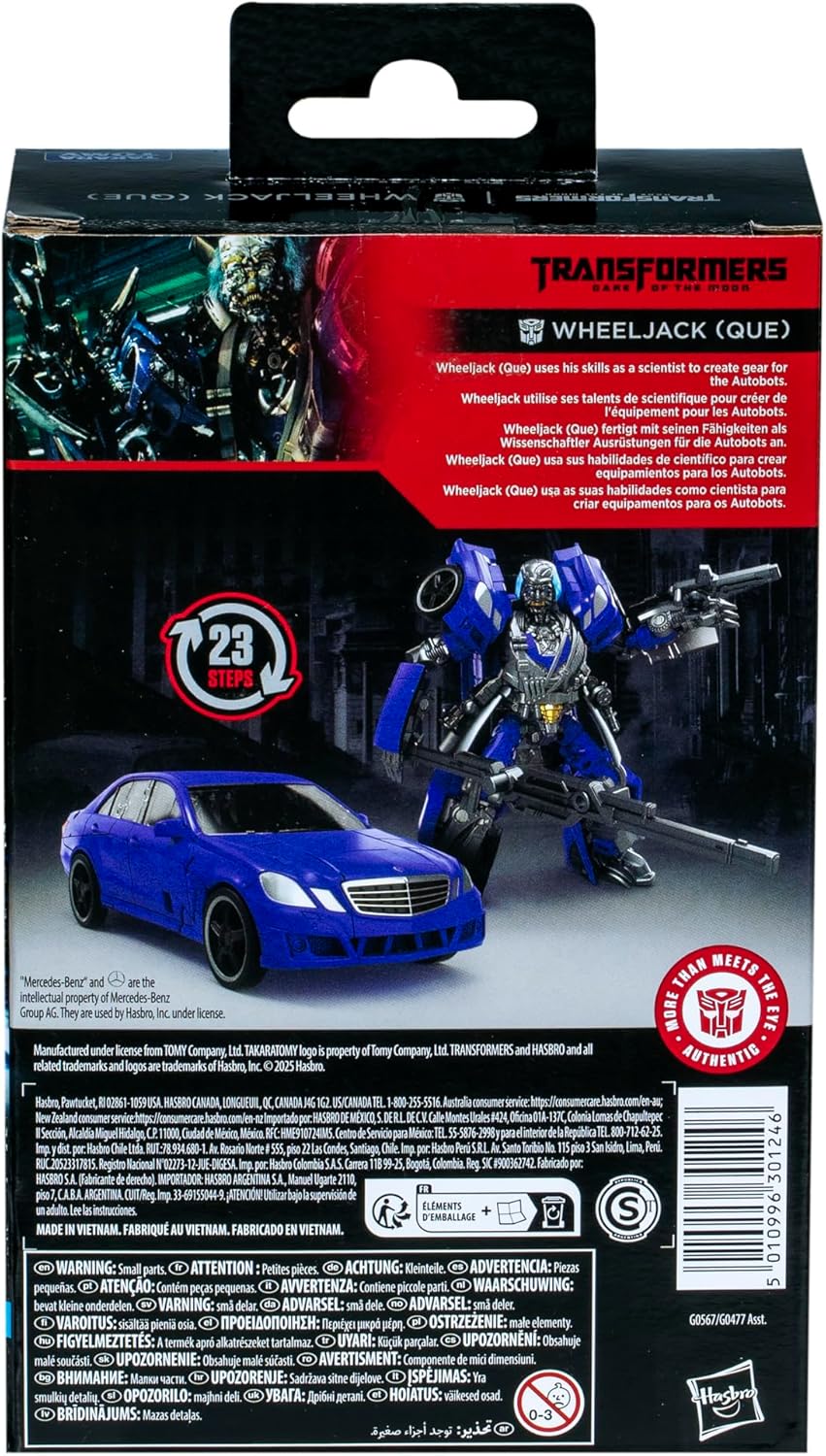 Transformers Toys Studio Series Deluxe Class Dark of The Moon Wheeljack (Que), 4.5-inch Converting Action Figure