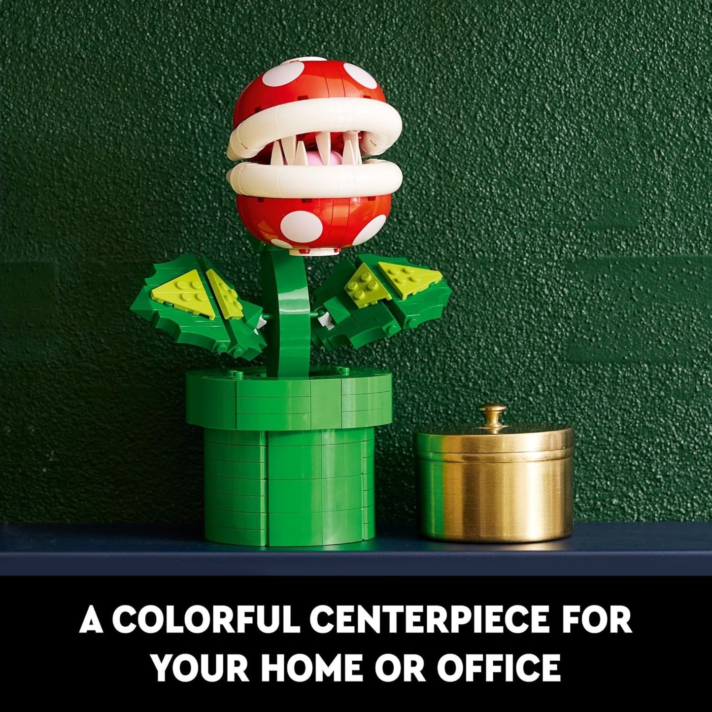 LEGO Super Mario Piranha Plant, Build and Display Authentically Detailed Posable Figure