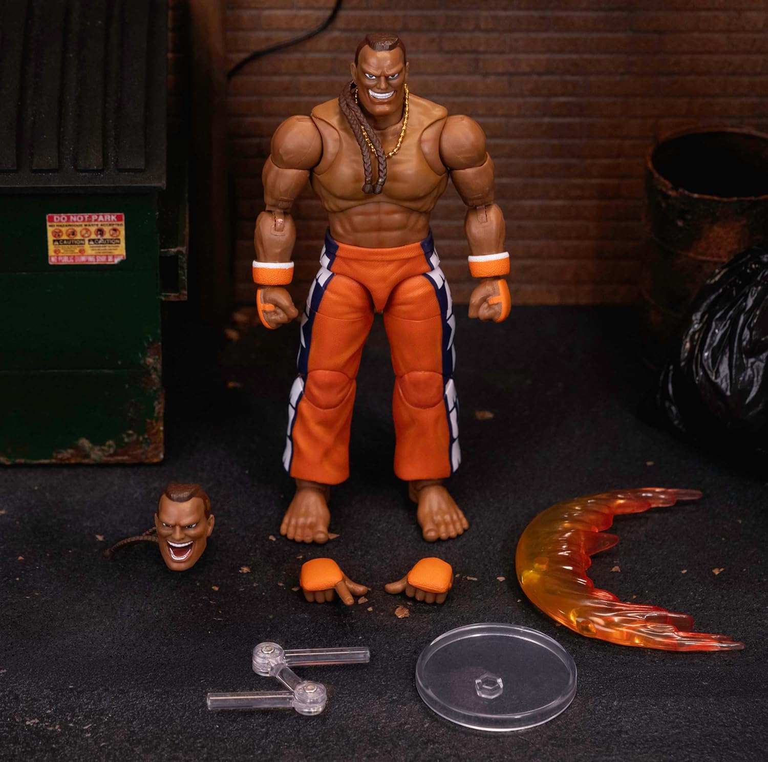 Jada Toys – Street Fighter II Dee Jay Action Figure Wave 3 – 1:12 Scale, 6" Tall, Interchangeable Heads, Hands & Accessories
