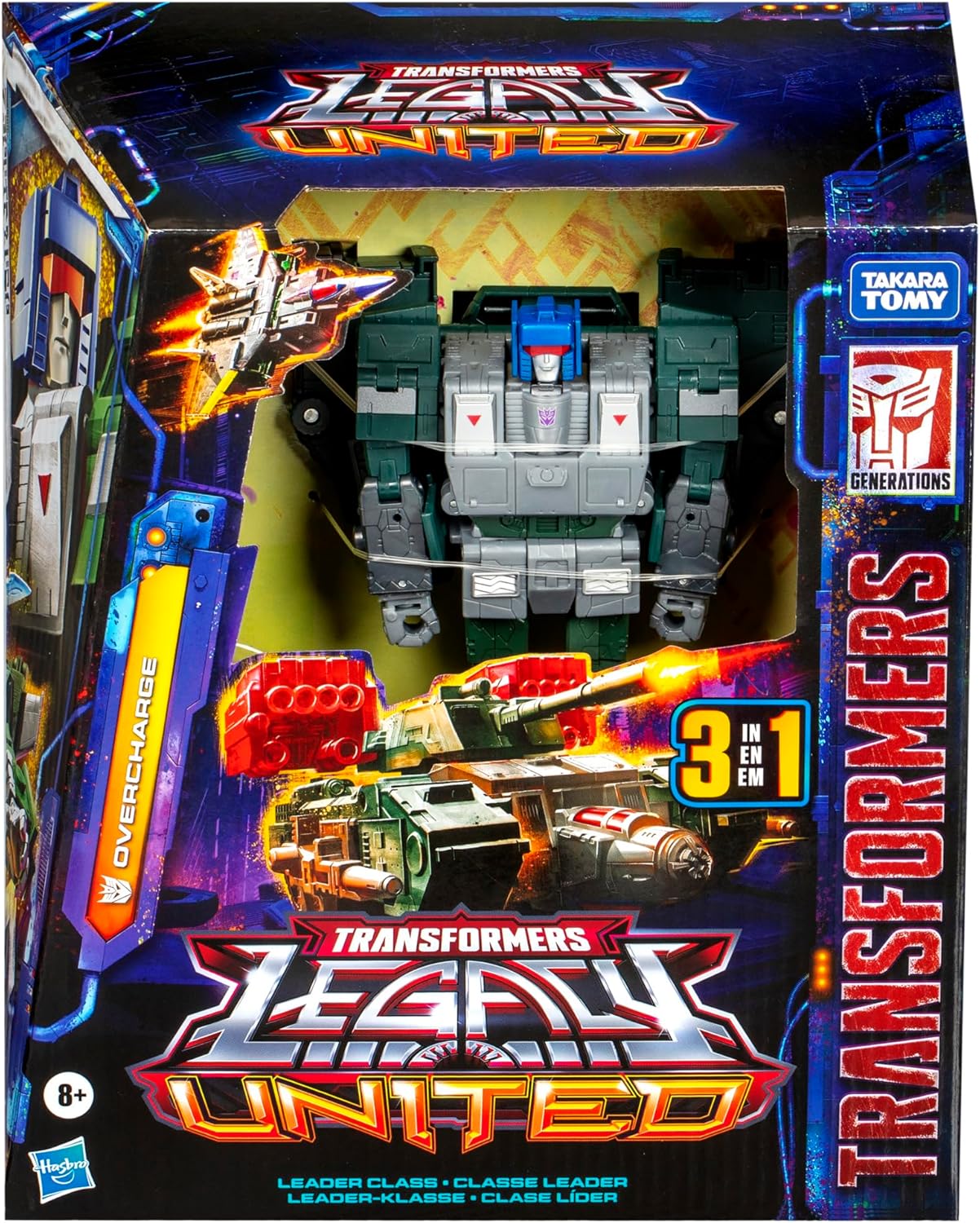 Transformers Legacy United Leader Class Overcharge Converting Action Figure