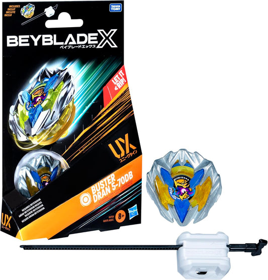 Beyblade X Buster Dran 5-70DB UX Starter Pack Set with Stamina Type Top and Launcher