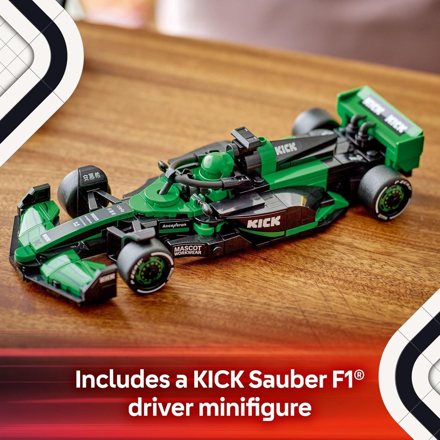 LEGO Speed Champions Kick Sauber F1 Team C44 Race Car Toy