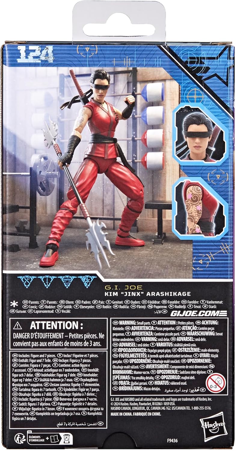 G.I. Joe Classified Series Kim Jinx Arashikage, Collectible Ninja Action Figure with 7 Accessories