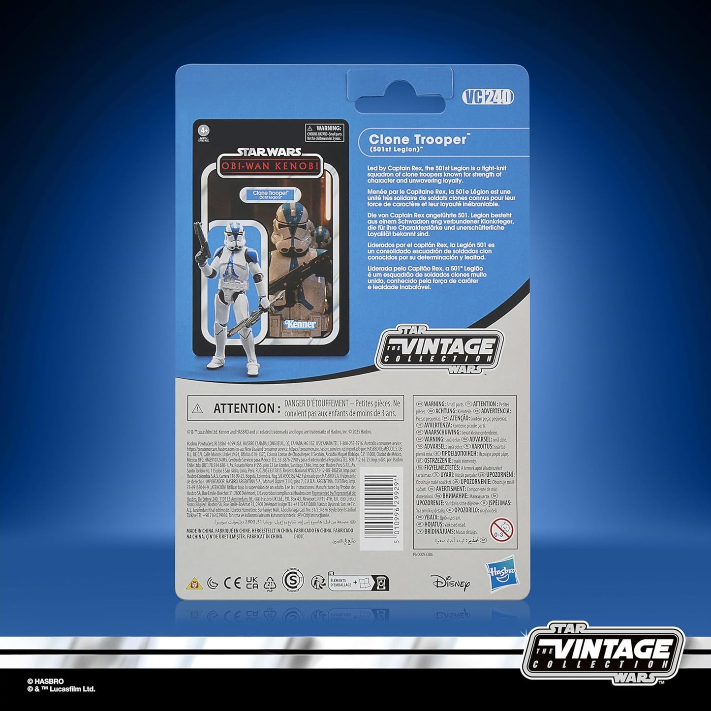 Star Wars The Vintage Collection Clone Trooper (501st Legion), OBI-Wan Kenobi 3.75 Inch Collectible Action Figure