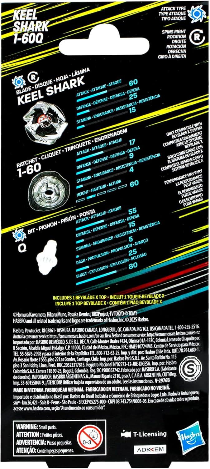Beyblade X Keel Shark 1-60Q Booster Pack Set
