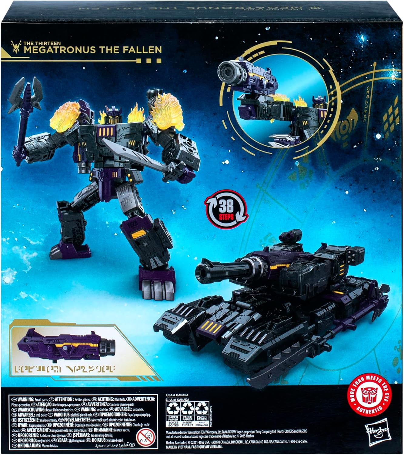 Transformers Age of The Primes Leader Class The Thirteen Megatronus The Fallen, 7.5-inch Converting Action Figure