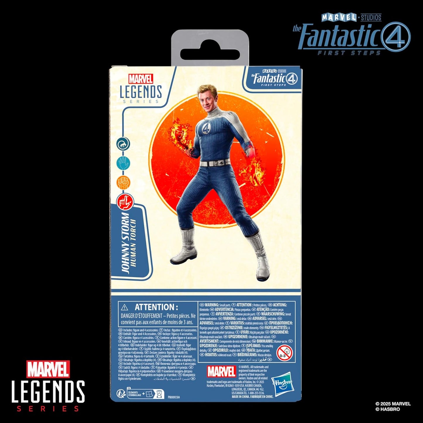 Marvel Legends Series Johnny Storm, The Fantastic Four: First Steps Movie Collectible 6 Inch Action Figure