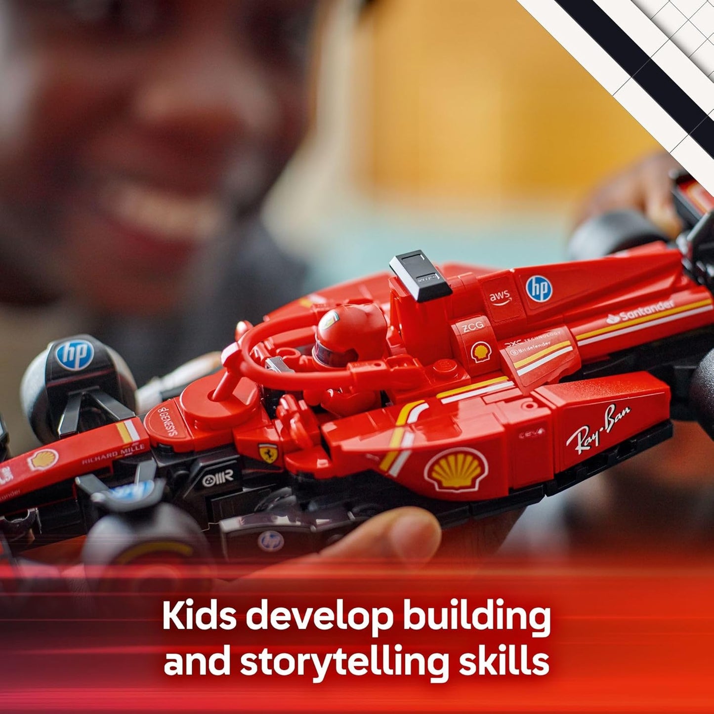 LEGO Speed Champions Ferrari SF-24 F1 Race Car Building Set – Ferrari Toy for Kids Ages 10+, Boys & Girls – Model Car Kit for Play or Display