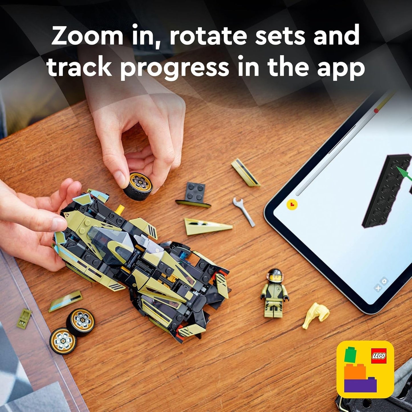 LEGO Speed Champions Lamborghini Lambo V12 Vision GT Super Car, Formula 1 Vehicle Toy