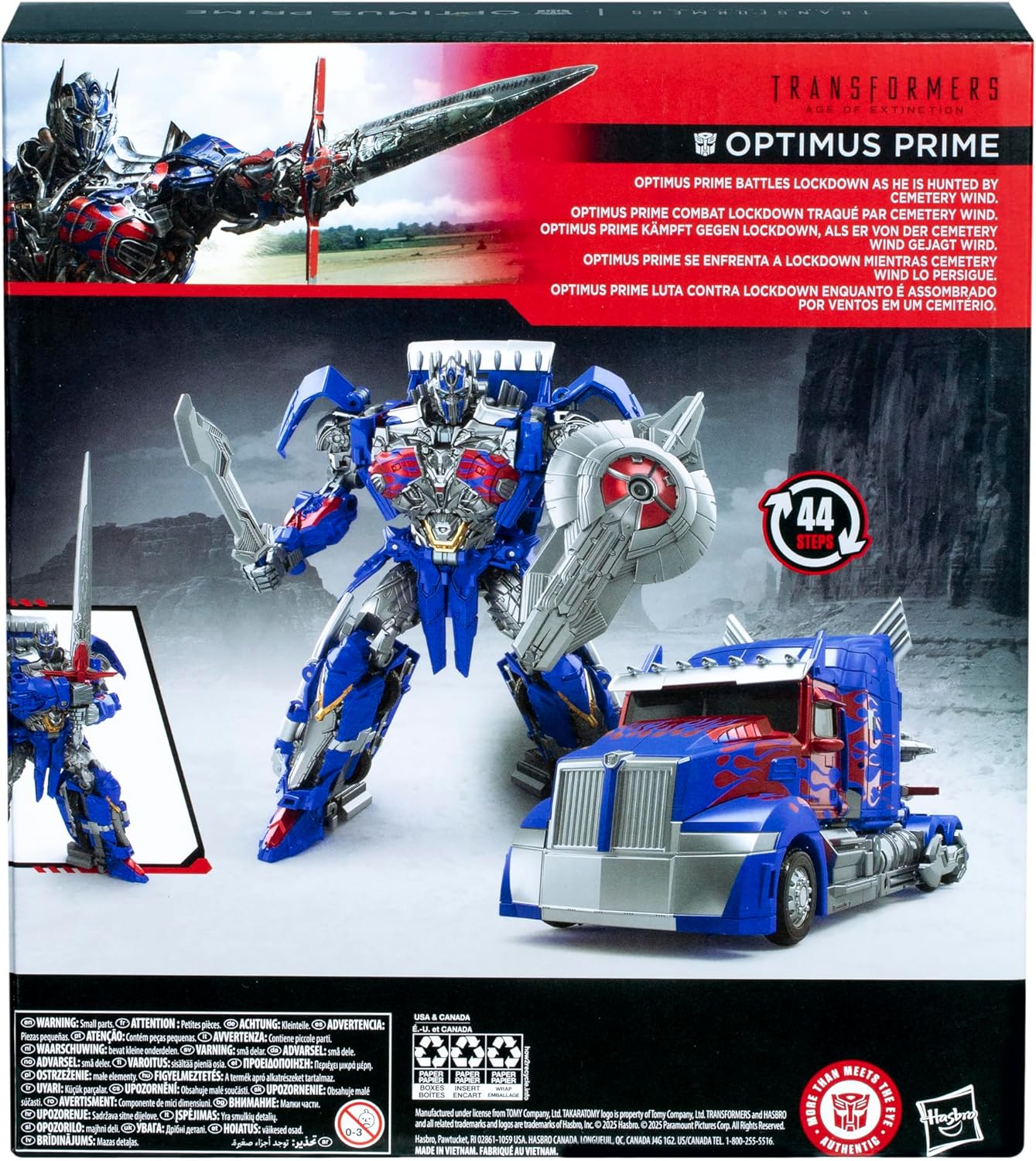 Transformers Toys Studio Series Leader Class Age of Extinction Optimus Prime, 8.5-inch Converting Action Figure