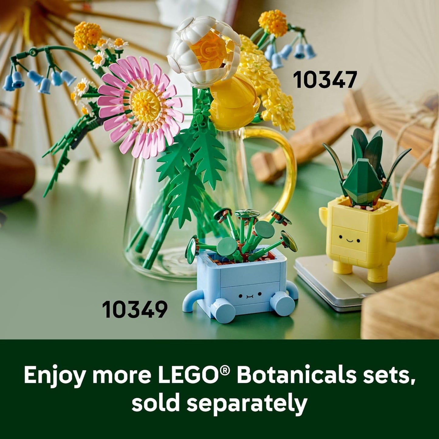 LEGO Botanicals Happy Plants Building Toys - Bedroom or Dorm Room Decor