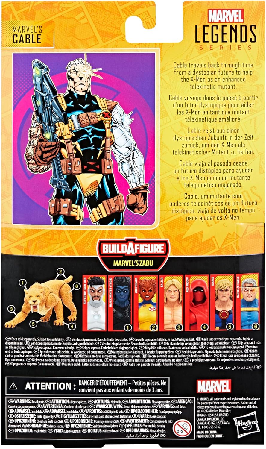 Marvel Legends Zabu Series Cable 6-Inch Action Figure