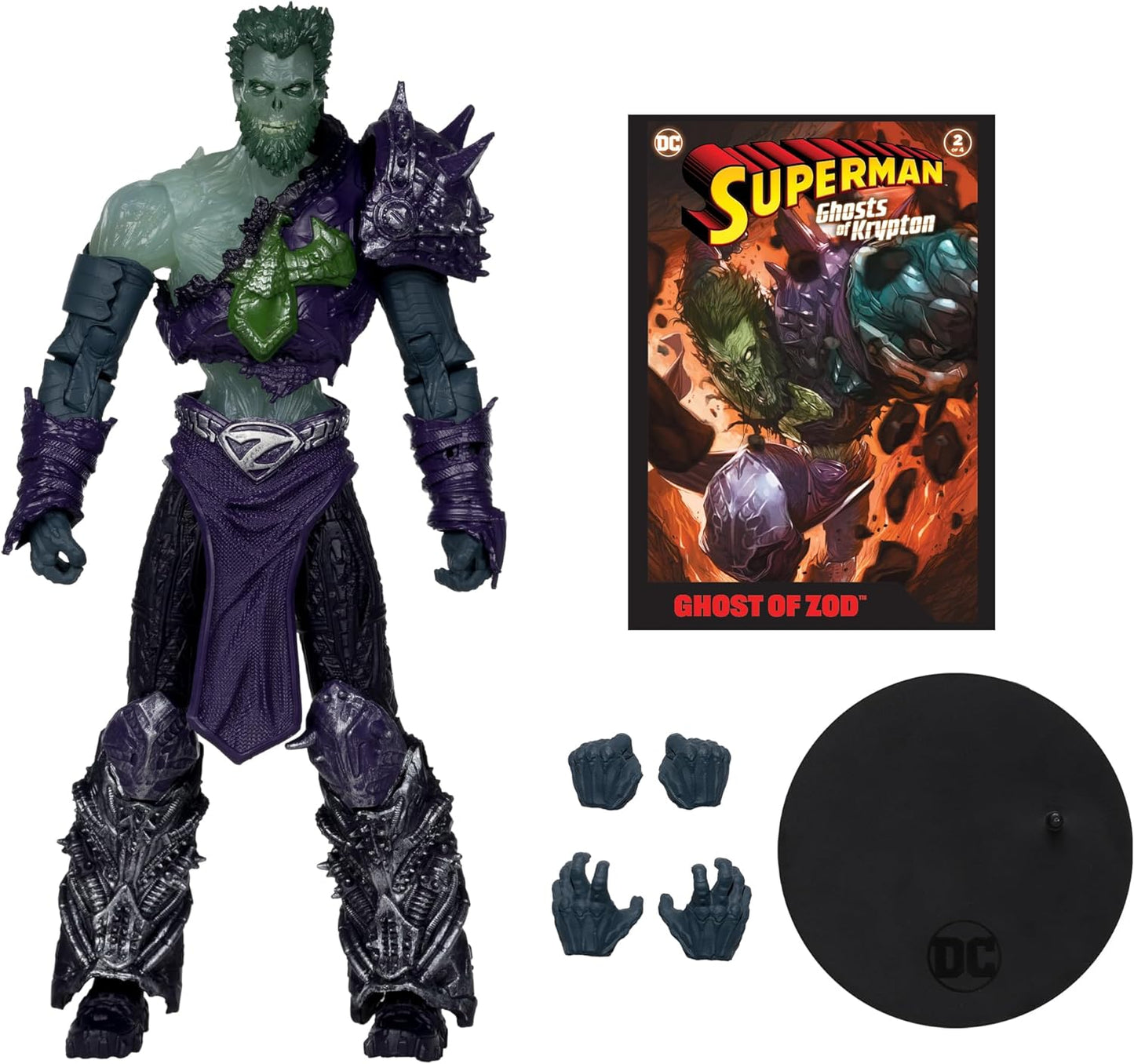 DC Direct Page Punchers Ghost of Zod Action Figure with Superman Comic