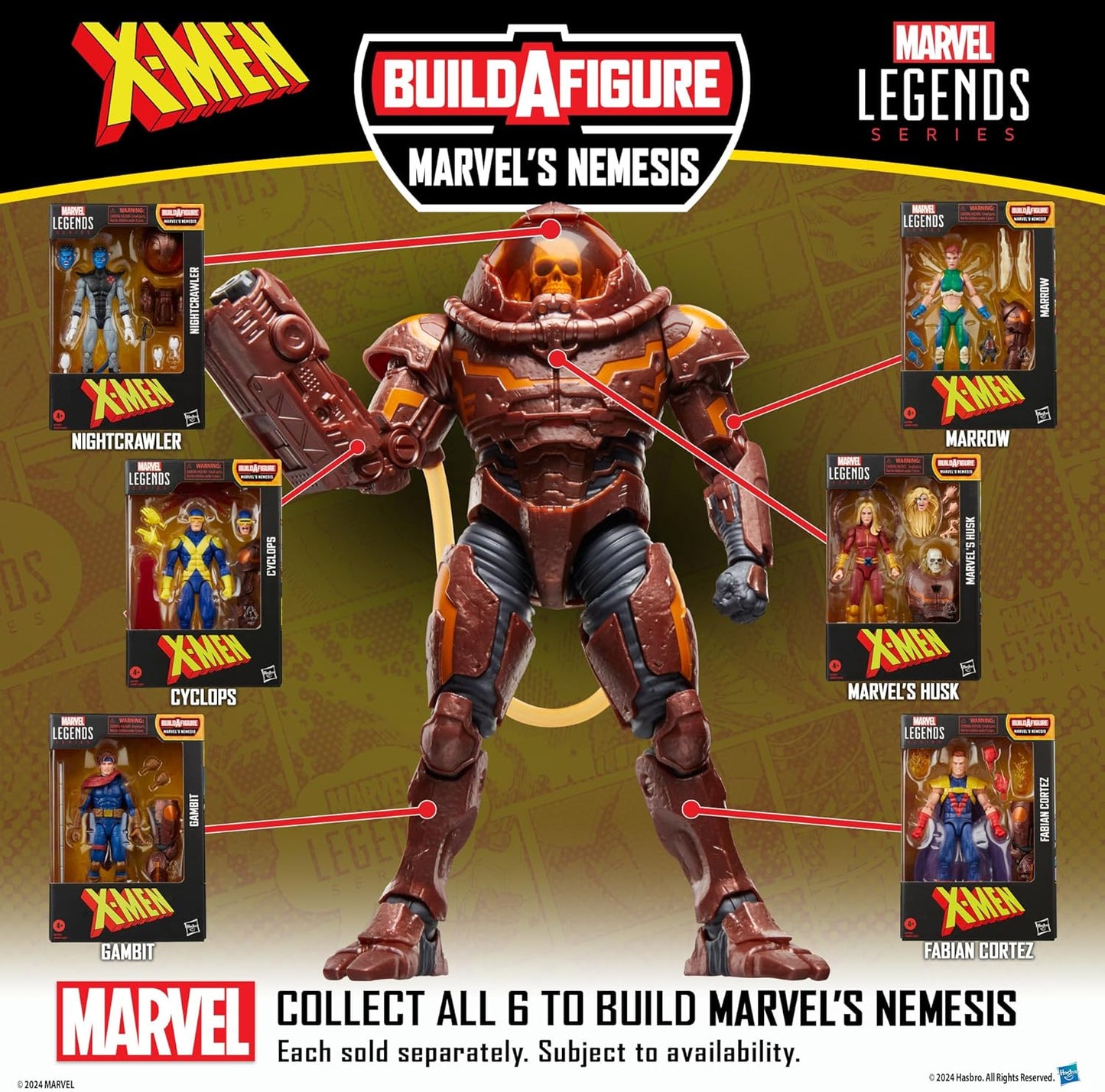 Marvel Legends Series Fabian Cortez, X-Men Comics Collectible 6-Inch Scale Action Figure