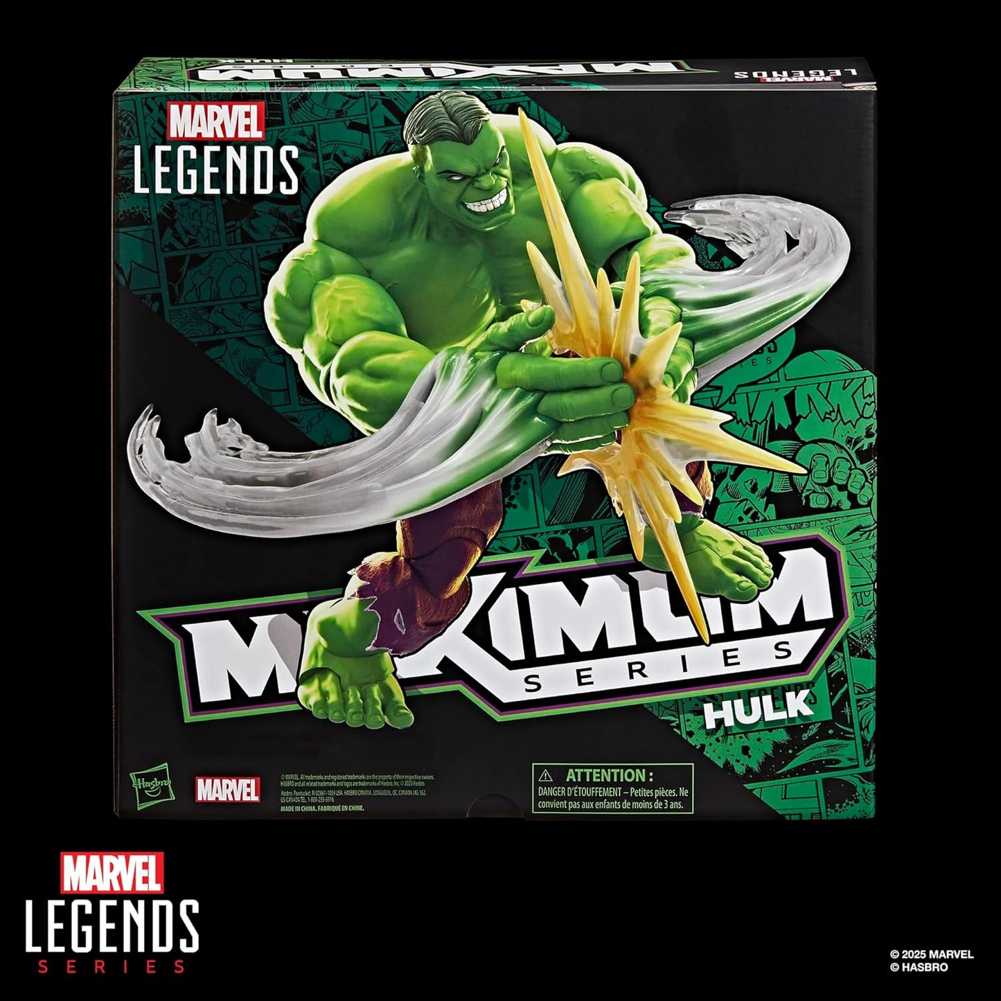 Marvel Legends Maximum Series Hulk, Collectible 6-Inch Scale Action Figure with Incredible Articulation and Smashing Accessories