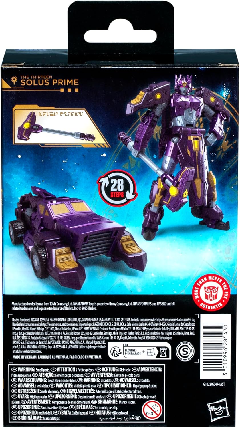 Transformers Age of The Primes Deluxe Class The Thirteen Solus Prime, 5.5-inch Converting Action Figure