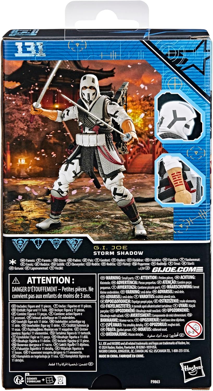 G.I. Joe Classified Series Storm Shadow, Collectible 6 Inch Action Figure