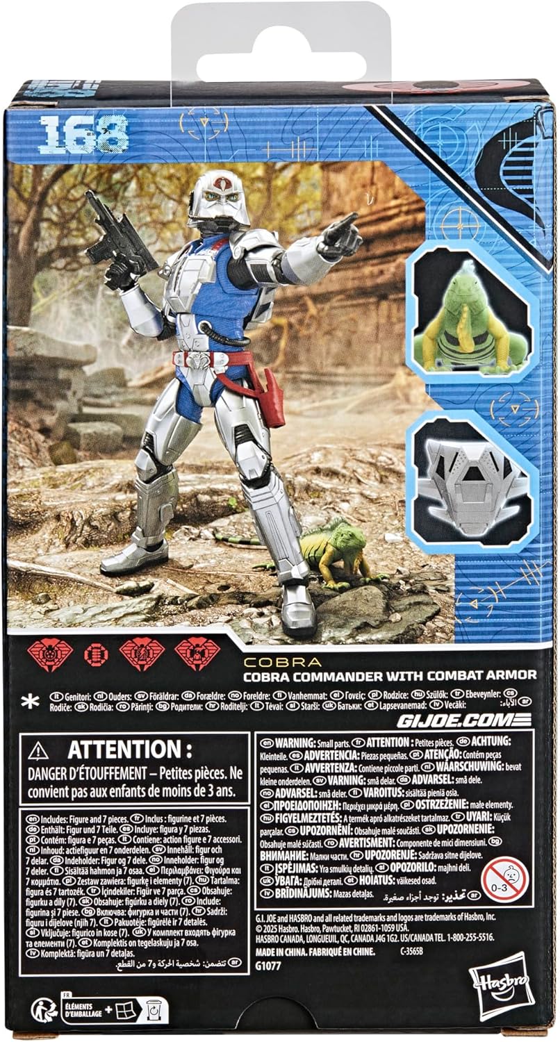 G.I. Joe Classified Series Cobra Commander with Combat Armor, Collectible 6 Inch Action Figure with 7 Accessories