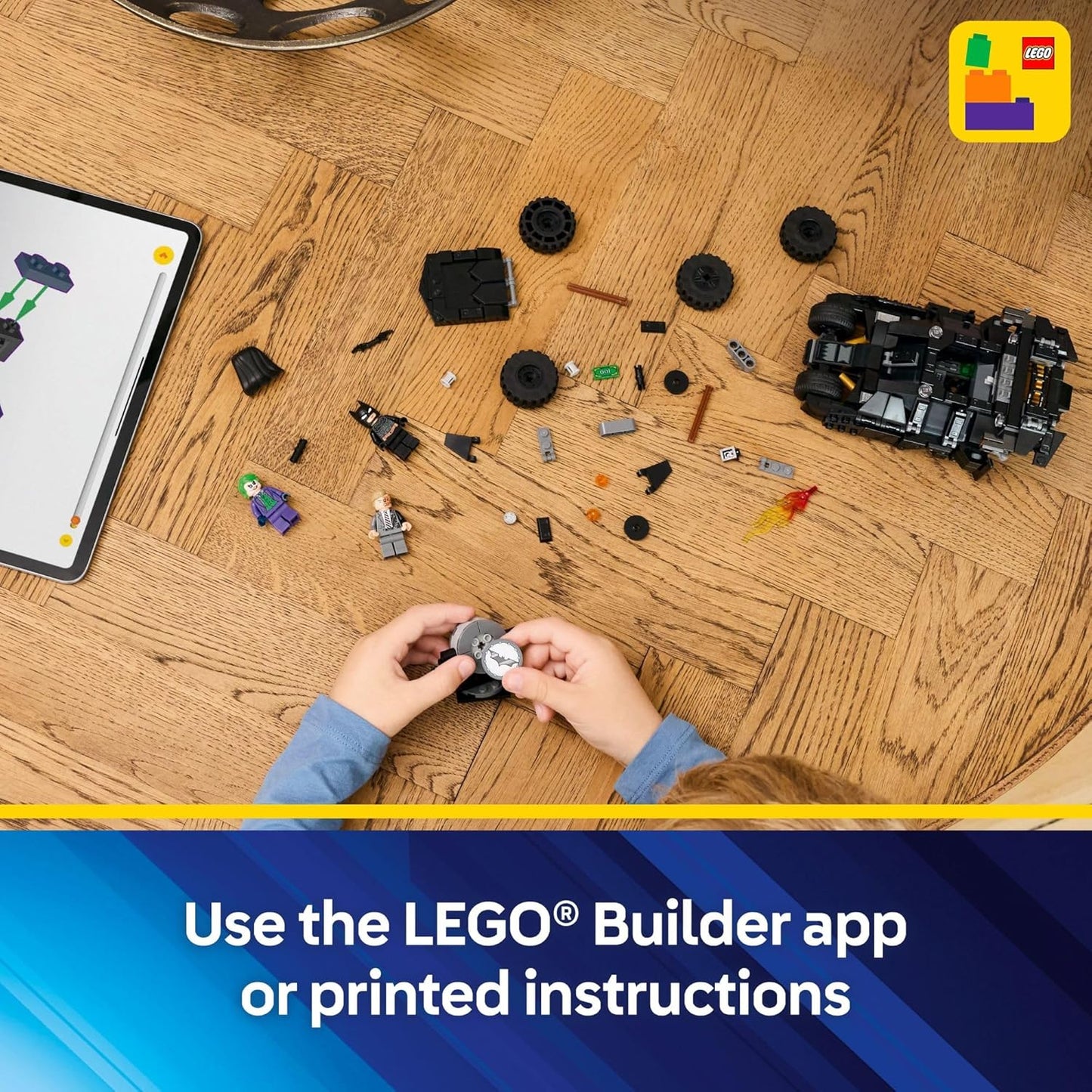 LEGO DC Batman Tumbler vs. Two-Face & The Joker Toy Building Set - Superhero Batmobile Toy from The Dark Knight