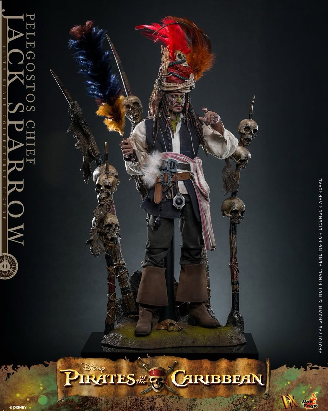Pirates of the Caribbean: Dead Man's Chest Pelegostos Chief Jack Sparrow 1/6th Scale Collectible Figure