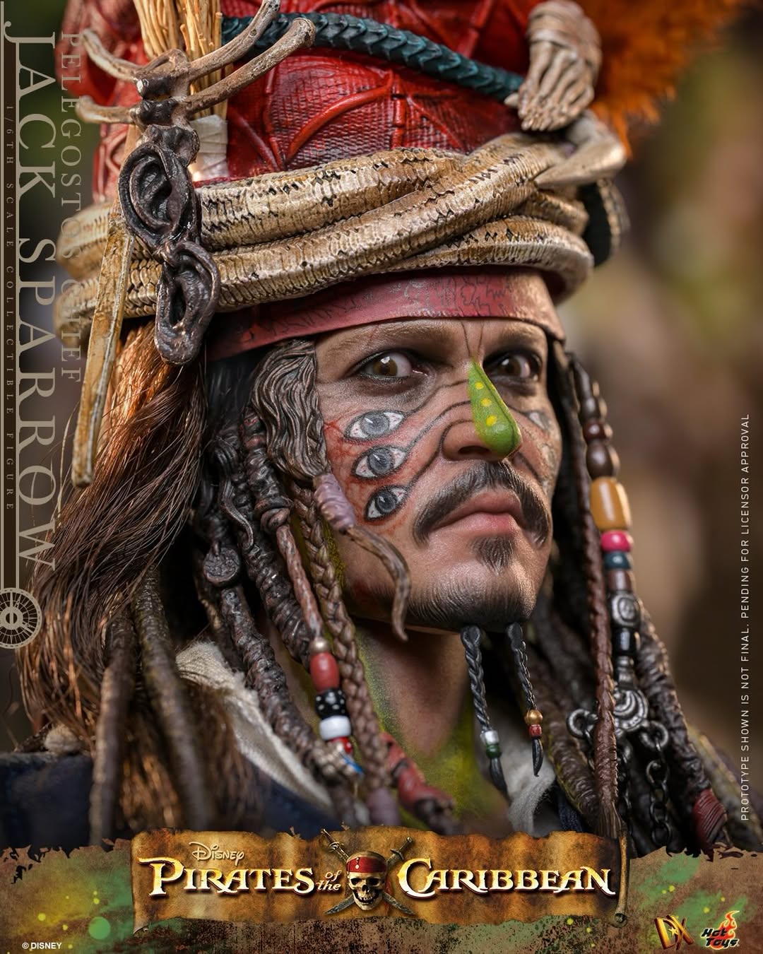 Pirates of the Caribbean: Dead Man's Chest Pelegostos Chief Jack Sparrow 1/6th Scale Collectible Figure