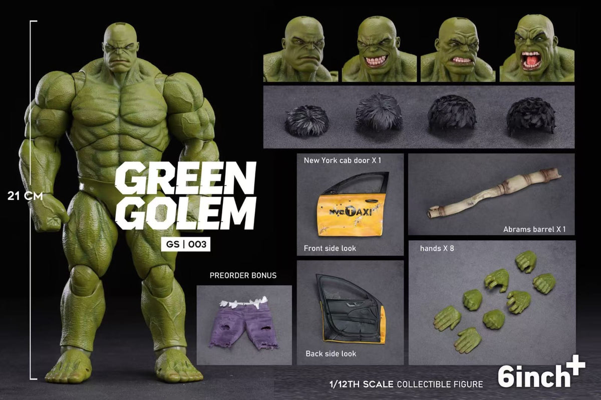 6Inch+ Green Golem GS003 1/12 Action Figure