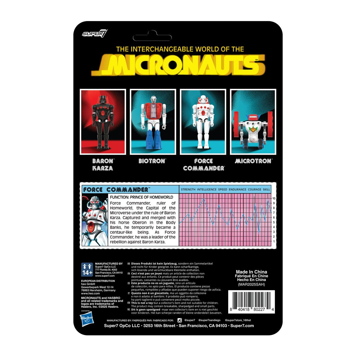 Micronauts Force Commander 3 3/4-Inch ReAction+ Figure