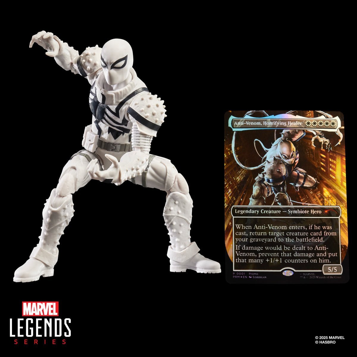 Spider-Man Marvel Legends Magic: The Gathering Agent Anti-Venom 6-Inch Action Figure and Card