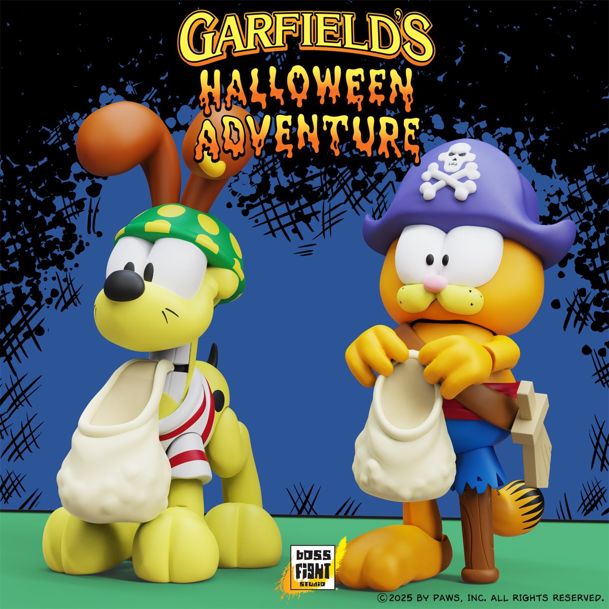 Garfield's Halloween Adventure Pirate Garfield and Pirate Odie Action Figure 2-Pack