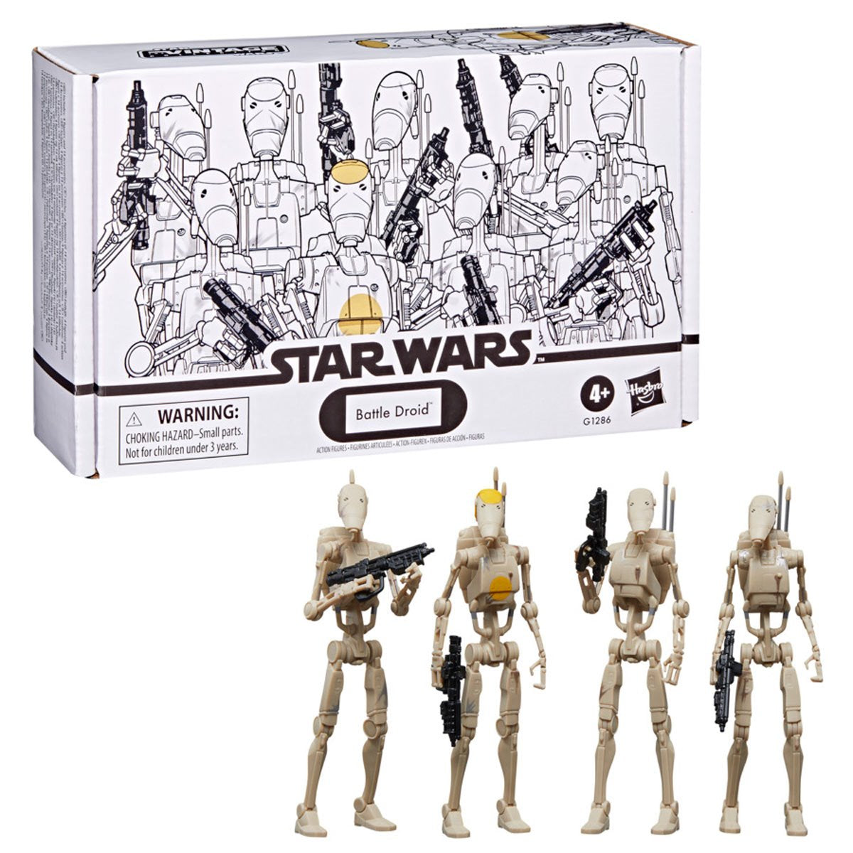Star Wars The Vintage Collection Battle Droid 3 3/4-Inch Action Figures 4-Pack